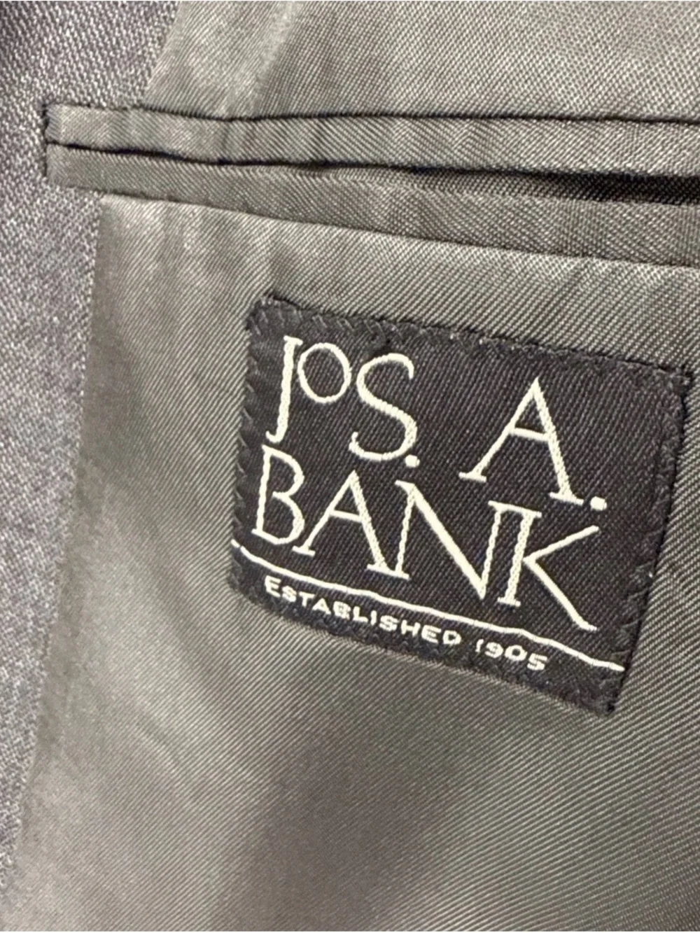 Jos. A. Bank Men's Gray Two-Piece Suit — Single-Breasted Blazer & Trousers